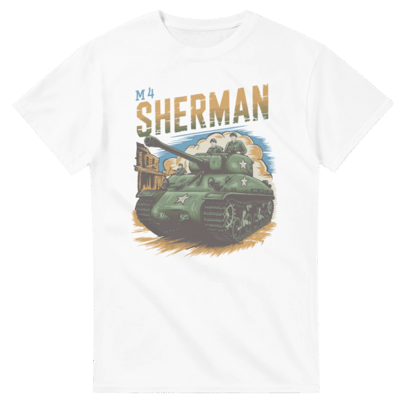 M4 Sherman WWII Tank Design T-Shirt – Heavyweight Cotton, Casual Fit cbbacf7c-111f-4153-ba74-ef95a34f96fe
