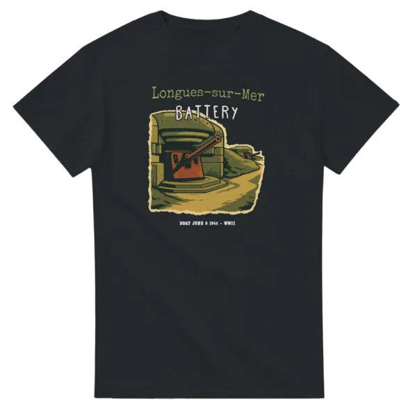 Unique Longues-sur-Mer Battery WW2 D-Day t-shirt da76412a-7529-4316-927a-a65a9bb8b49f